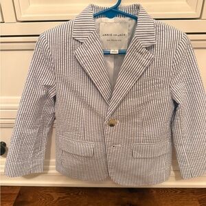 Janie and Jack Classic Blue and White Striped Blazer